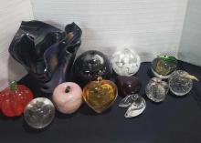 Collection Of Art Glass Paperweights And More