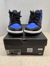 Authentic Pre-Owned Blue and Black Air Jordan Hightops