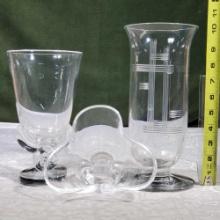 3 Steuben Crystal Vases