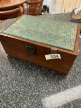 Vintage Sewing Box with Misc Sewing Material