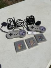 Box Lot/Super Nintendo Entertainment System Controller and Gameboy Games