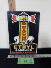 Metal Sign, Beacon Ethyl Gasoline
