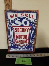 Metal Sign, Soconyh Motor Gasoline