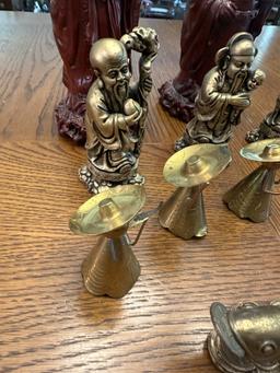 Box Lot/Small Asian Inspired Décor Pieces (Brass, ETC)