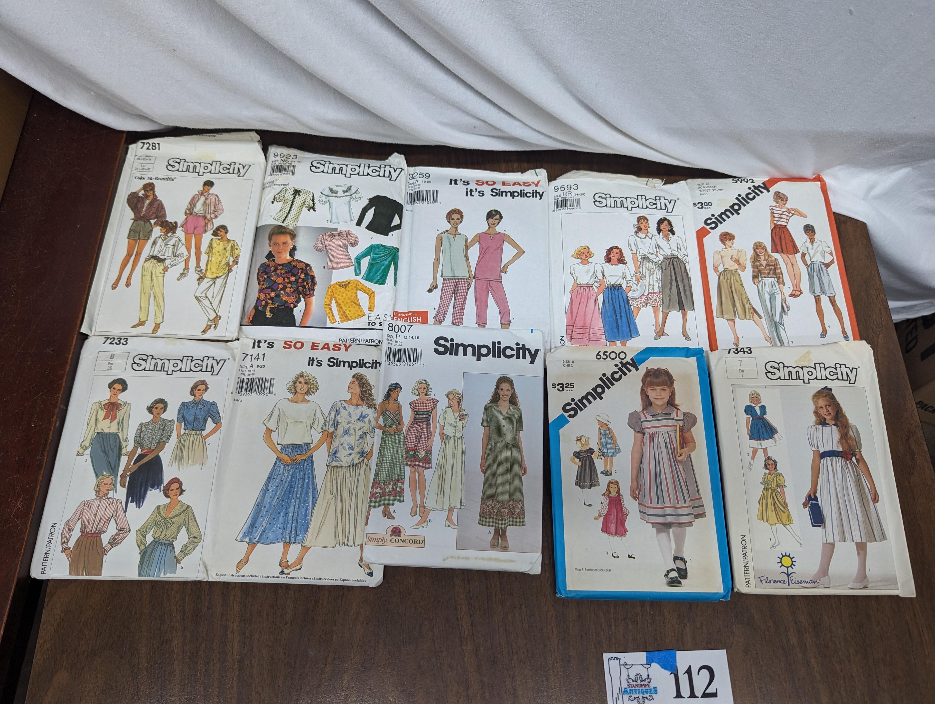 Sewing Pattern Lot, Simplicity