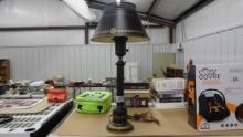 lamp, metal desk lamp with metal shade 20in tall