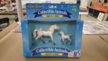 toy horses, farm country arabian mare with foal boxed from 1996