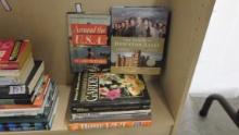 table top books, home improvements, downton abbey, gardening, travel, and history