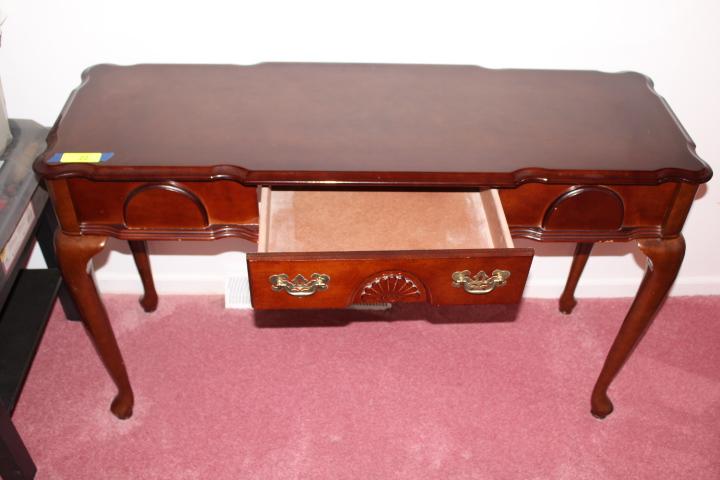 Cherry Style Wall Table w/Drawer