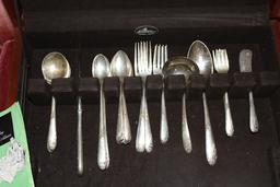 51 Pieces of Sterling Lunt "Sweetheart Rose" Pattern
