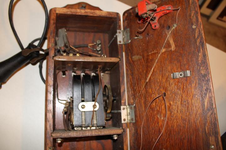 Monarch Wall Telephone w/Oak Cabinet