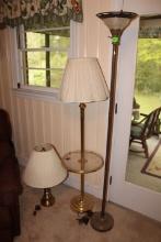 Floor Lamp, Lamp Table and Table Lamp