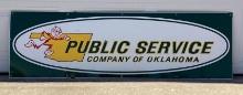 48" Public Service of Oklahoma Porcelain Sign