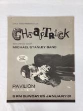1981 Cheap Trick Concert Poster Pavilion Tulsa, OK