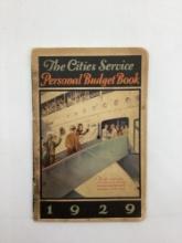 1929 Cities Service Personal Budget Book