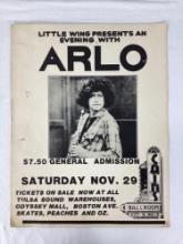 Arlo Guthrie Concert Poster Cain's Ballroom