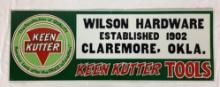 Keen Kutter Wilson Hardware Tin Sign Claremore, OK