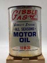 Gibble Quart Oil Can Cushing, OK