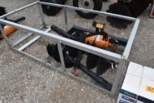 SKID STEER HYDRAULIC POSTHOLE DIGGER W/ 12" AND 18" AUGER
