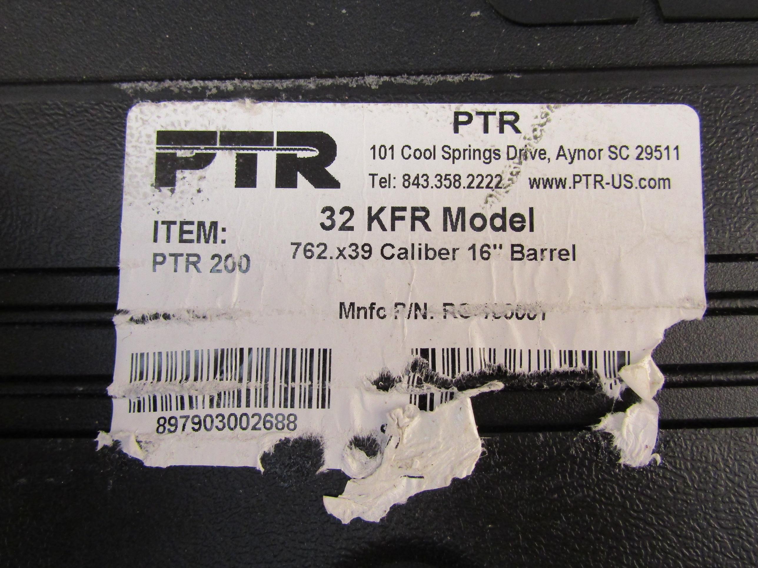 PTR Model PTR 32, Semi-Auto Rifle, 7.62x39, S#FC03189