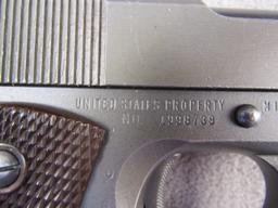 handgun: REMINGTON RAND Model M1911 A1 Army, Semi-Auto Pistol, .45, 6 shot, 5" barrel, S#1998739