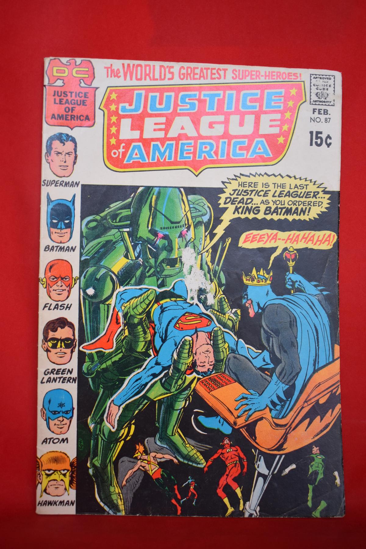 JUSTICE LEAGUE #87 | 1ST APP OF HEROES OF ANGOR | *VERY SOLID - BIT OF COVER DAMAGE - SEE PICS*