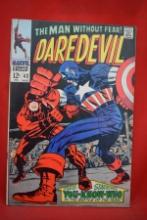 DAREDEVIL #43 | KEY 1ST BATTLE OF DAREDEVIL VS CAPTAIN AMERICA! | KIRBY & LEE - 1968 | NICE BOOK!