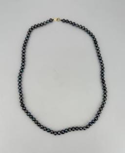 14K Gold Tahitian Black Pearl Jewelry Suite