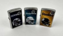 NFL Dolphins Cowboys Steelers Zippo Lighters