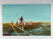 Native American Indian Oil Painting