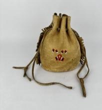 Native American Indian Beaded Marble Bag