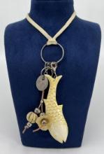 Bohemian Bone Fish Necklace