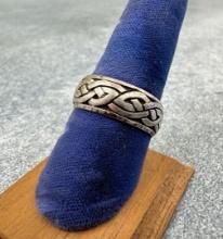 Sterling Silver Peter Stone Celtic Knot Ring