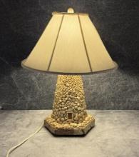 Folk Art Lighthouse Pebble Lamp