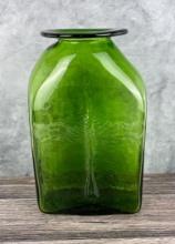 Blenko #6619 Glass Fern Green Floor Vase