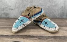 Gros Ventre Native American Indian Moccasins
