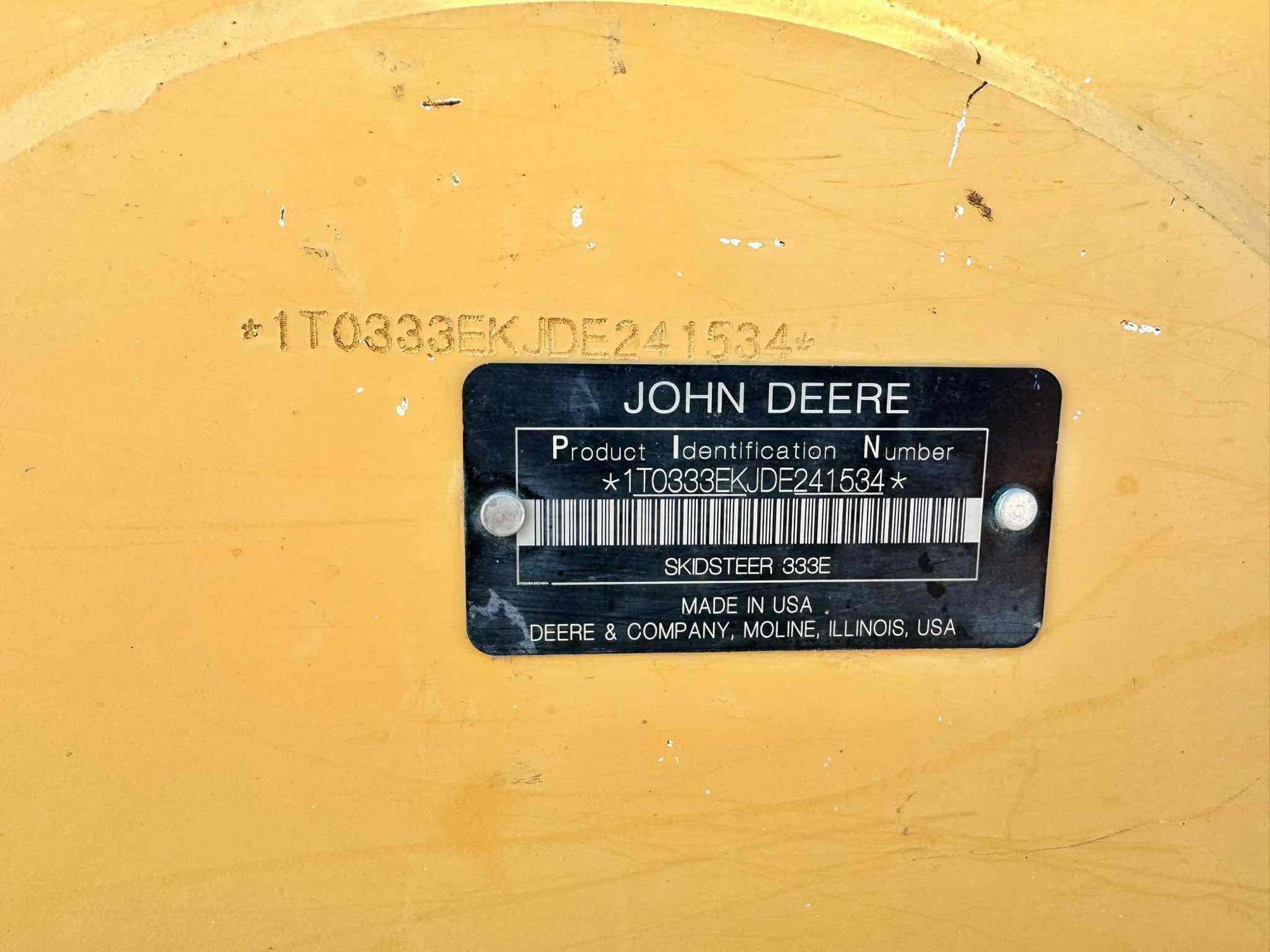 2013 John Deere 333E Skid Steer Loader
