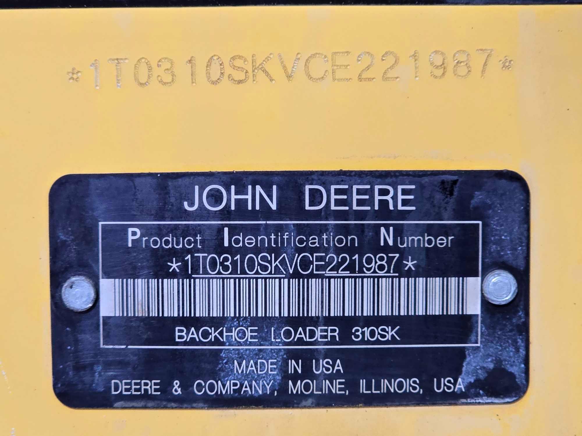2012 John Deere 310 SK Backhoe Loader