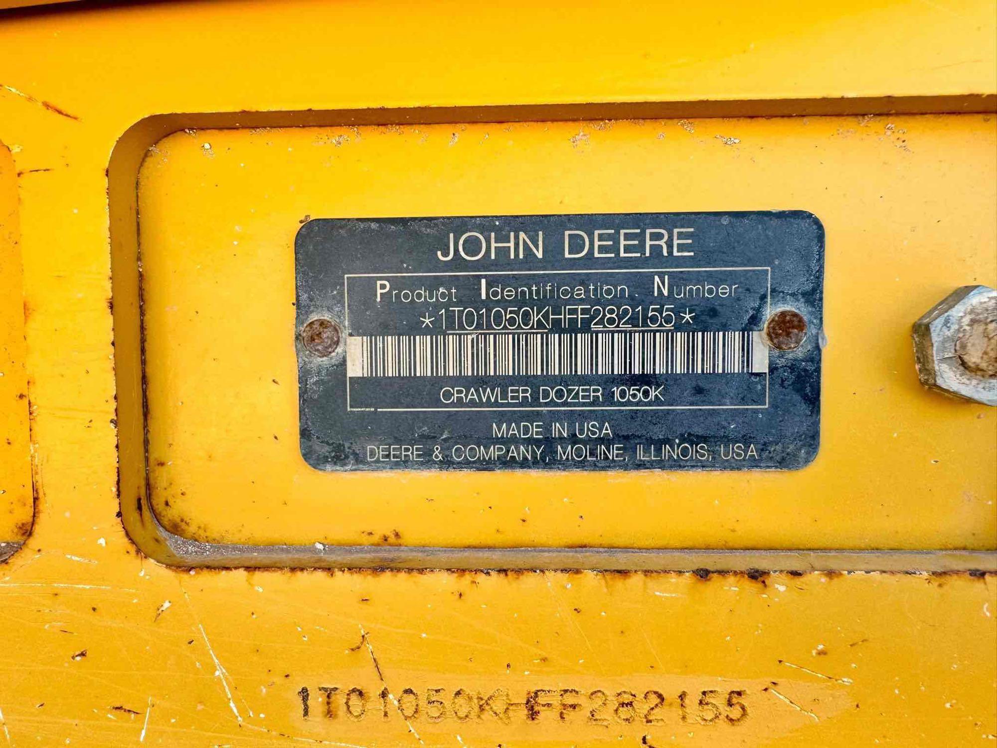2015 John Deere 1050K Crawler Dozer