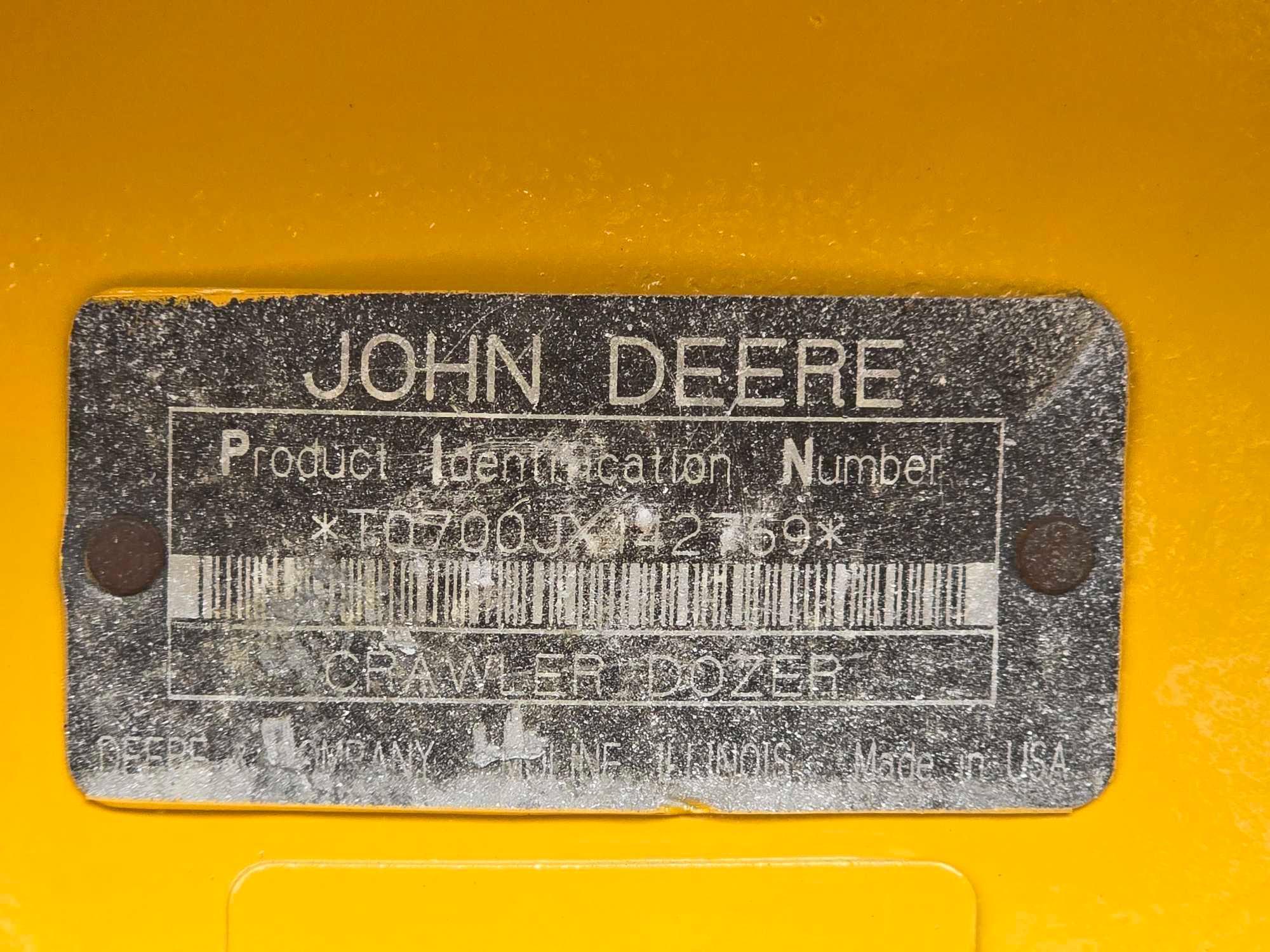 2007 John Deere 700J LGP Crawler Dozer