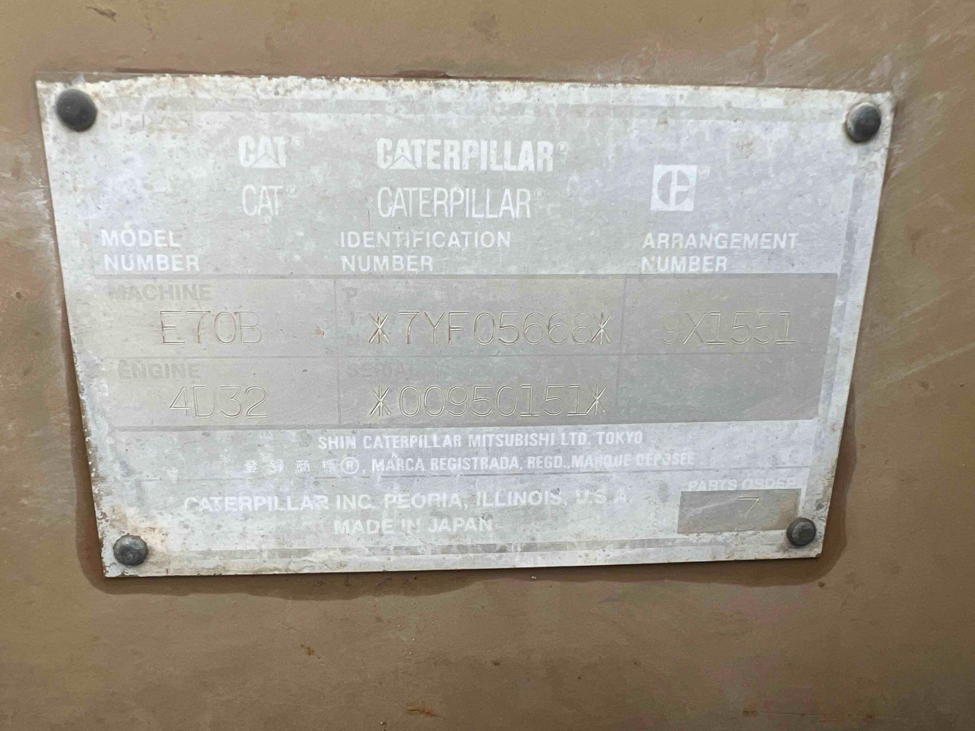 1991 Caterpillar E70B Hydraulic Excavator