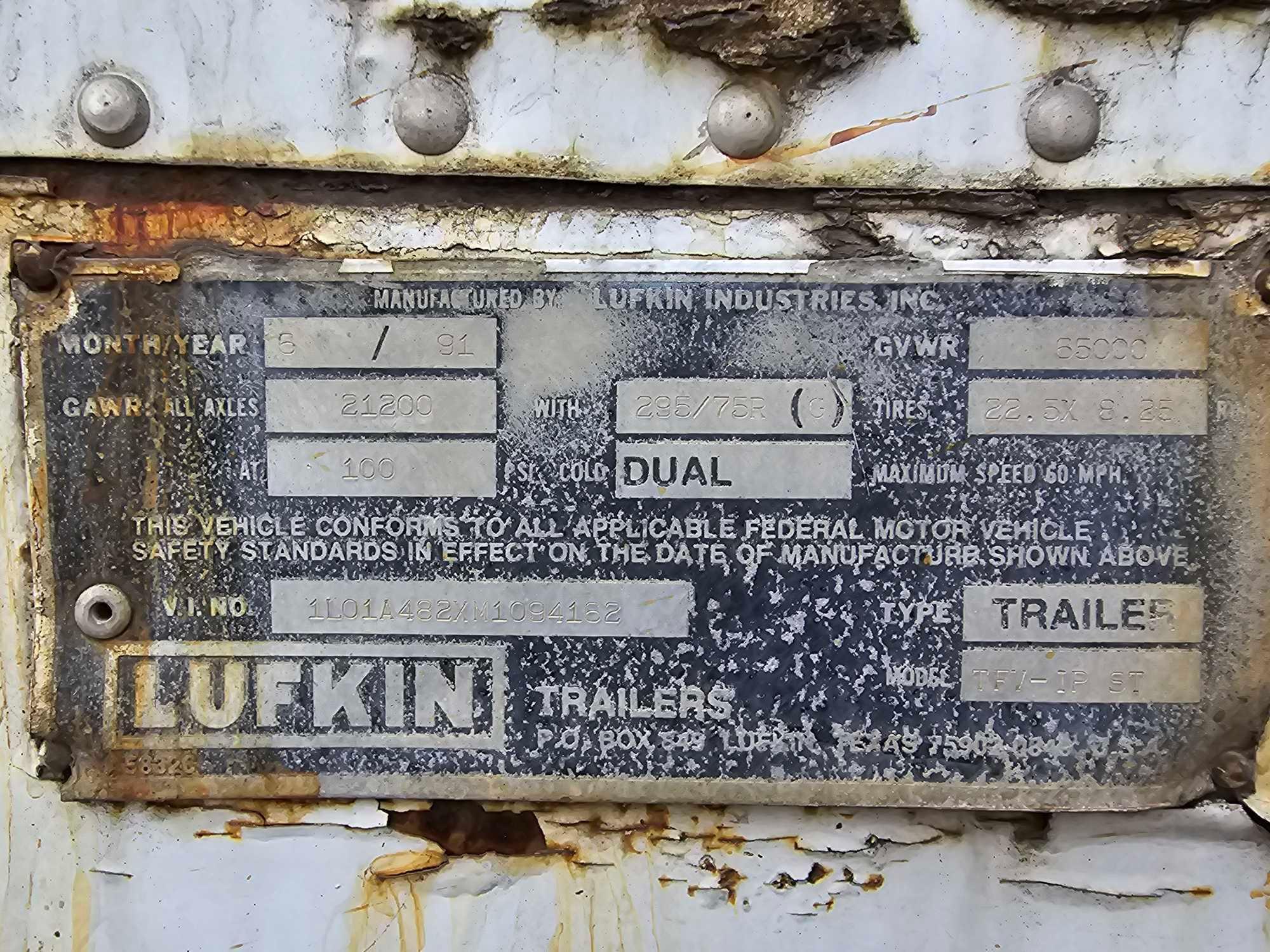 1991 Lufkin 48 Foot Dry Van Trailer