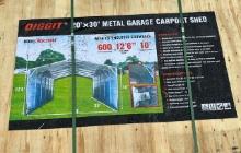 New! 20’x30’ Metal Garage Carport Shed