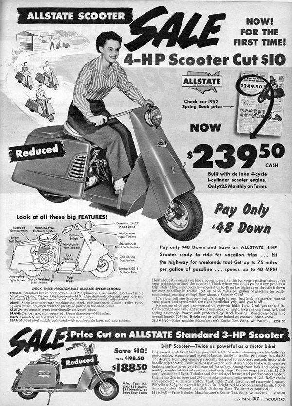 1957 Cushman Sears Allstate Model 811.40 Scooter