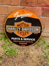 Porcelain Sign Harley-Davidson Parts & Sevice
