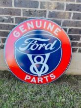 Porcelain Sign Ford V8 Genuine Parts