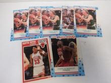 LOT OF 7 1989 FLEER BASKETBALL STAR CARDS