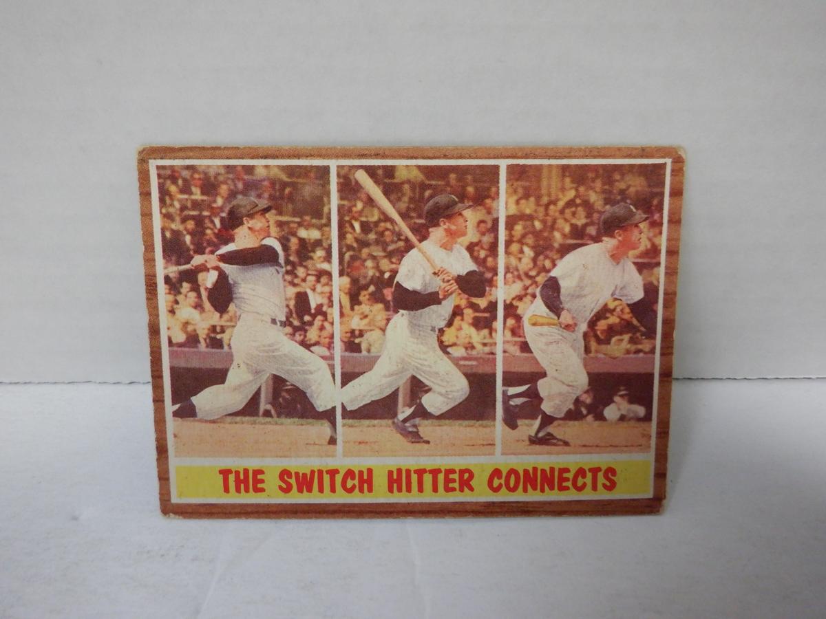 162 TOPPS THE SWITCH HITTER CONNECTS #318. MICKEY MANTLE