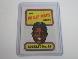 1970 TOPPS BASEBALL BOOKLETS #24 THE WILLIE MAYS STORY GIANTS