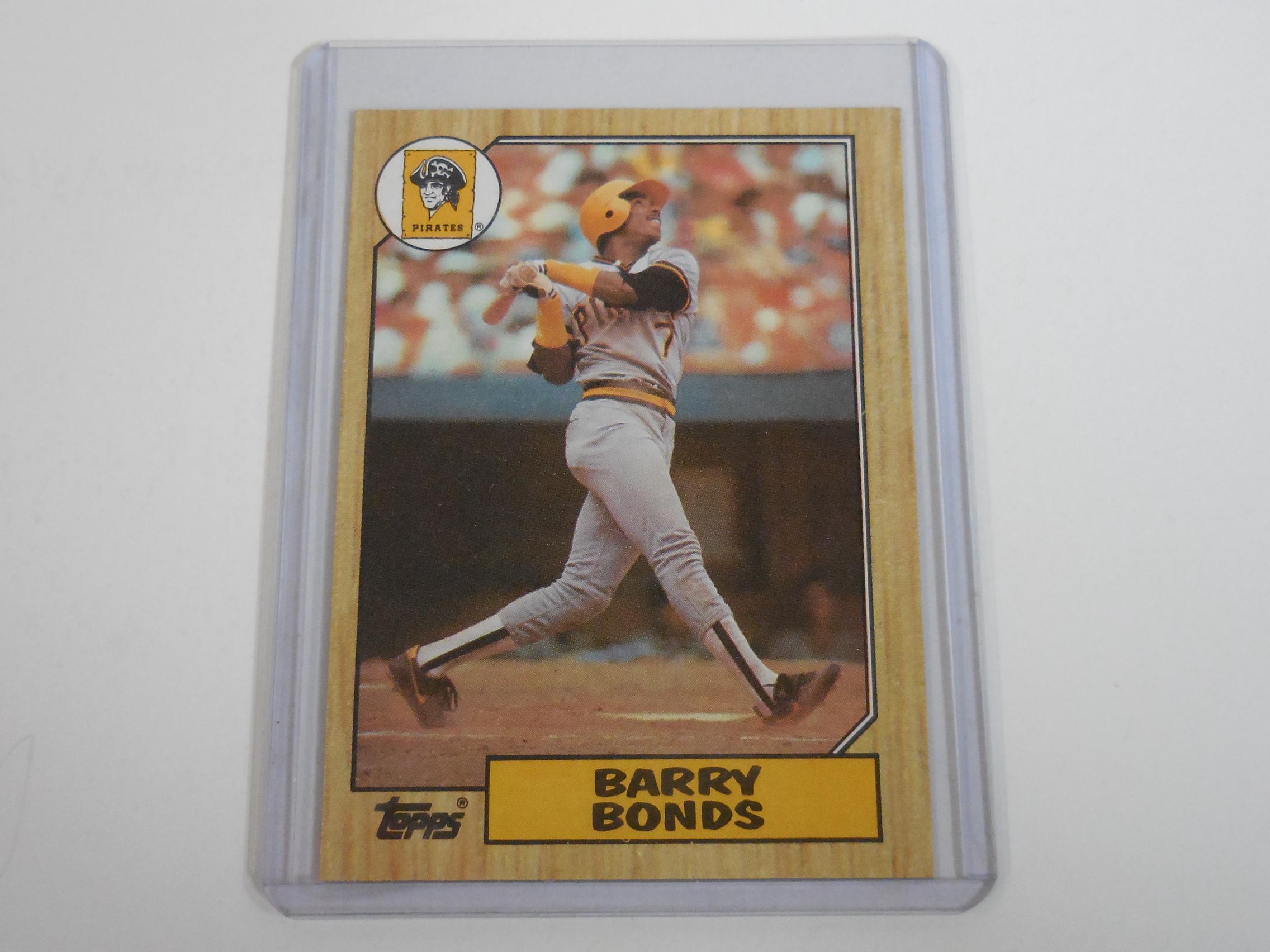 1987 TOPPS BASEBALL BARRY BONDS ROOKIE CARD PITTSBURGH PIRATES RC